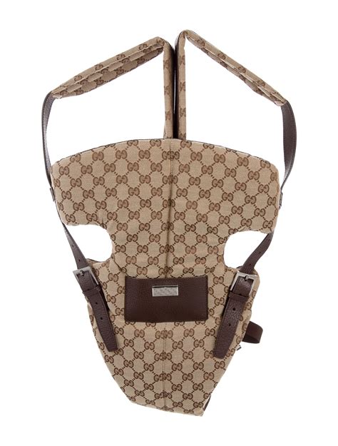 gucci baby carrier used|authentic Gucci diaper bag.